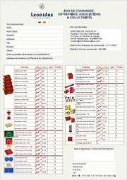 Bon de commande Leonidas CE Noël 2025