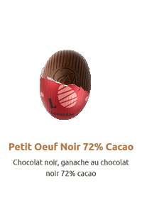 Petit oeuf noir 72% cacao