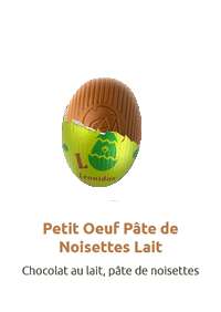 Petit oeuf pâte de noisettes lait