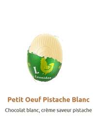 Petit oeuf pistache blanc