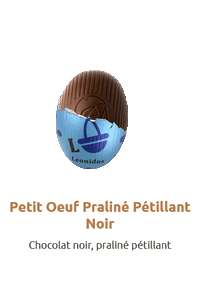 Petit oeuf praliné pétillant noir