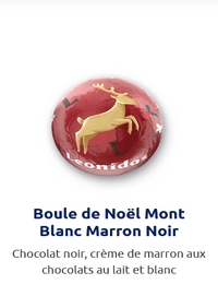 Boule de Noël Mont Blanc marron