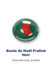 Boule de Noël Praliné noir