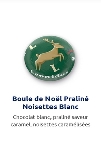 Boule de Noël praliné noisettes