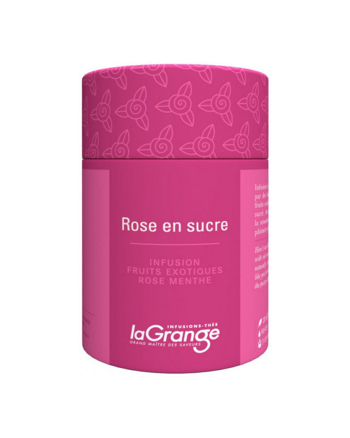 Rose en sucre - Infusion fruits exotiques rose menthe - Boite collection 80g