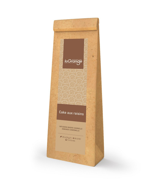 Cake aux raisins - Infusion raisin cannelle amande camomille - Pochette 100g