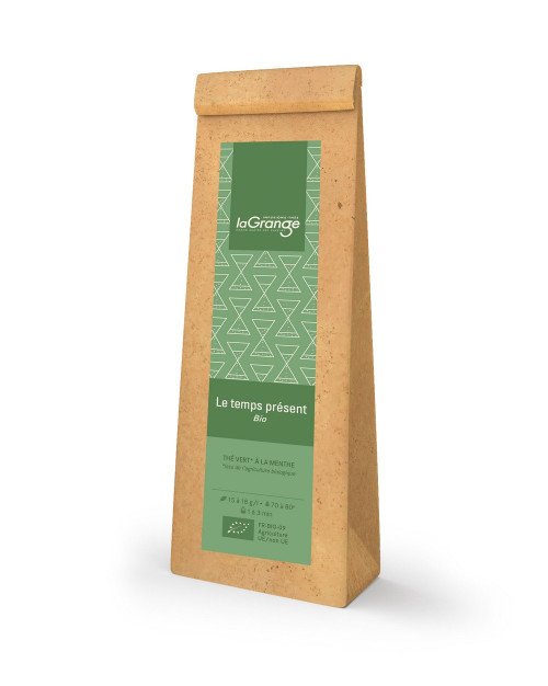 Le temps présent - Thé vert à la menthe BIO - Pochette 100g