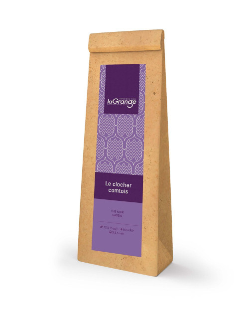 Le clocher comtois - Thé noir cassis - Pochette 100g