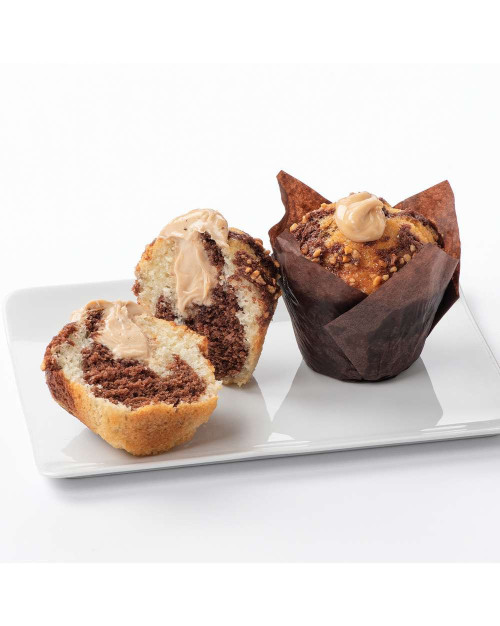 MAXI MUFFIN MARBRE FOURRE NOISETTE CUIT 120G