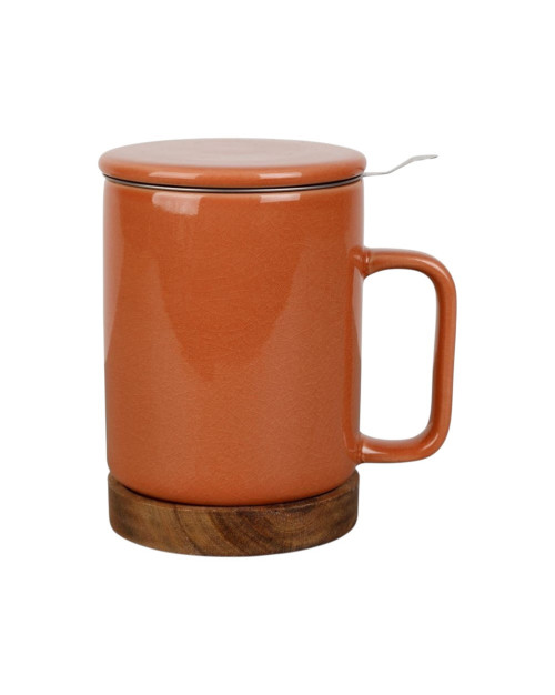 TISANIERE+FILTRE NORDIKA TERRACOTTA CRAQUELE 35CL