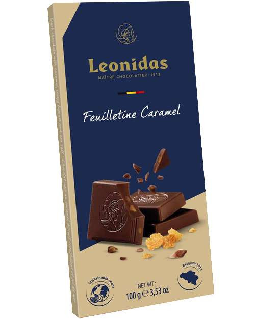 Tablette caramel feuilletine noir 100g