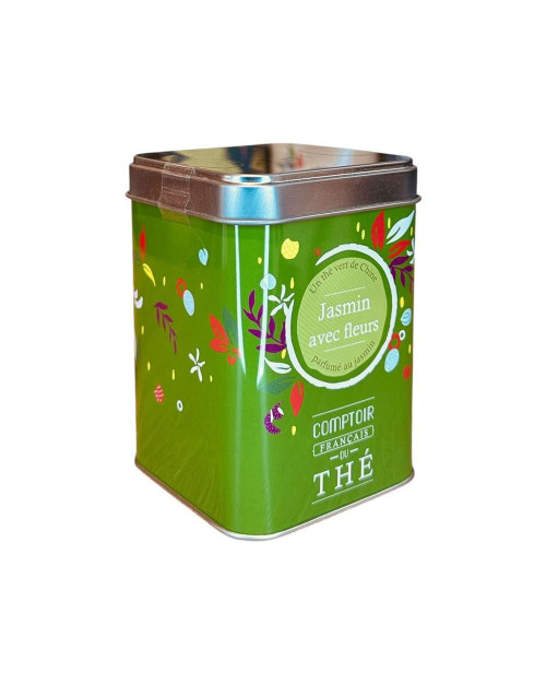 Thé au Jasmin avec Fleurs - Boite Métal 100g